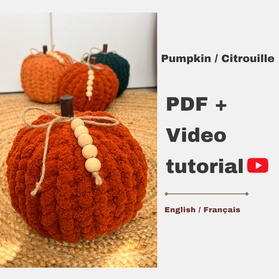 Hand-Knit Pumpkin — PDF Pattern + Video Tutorial