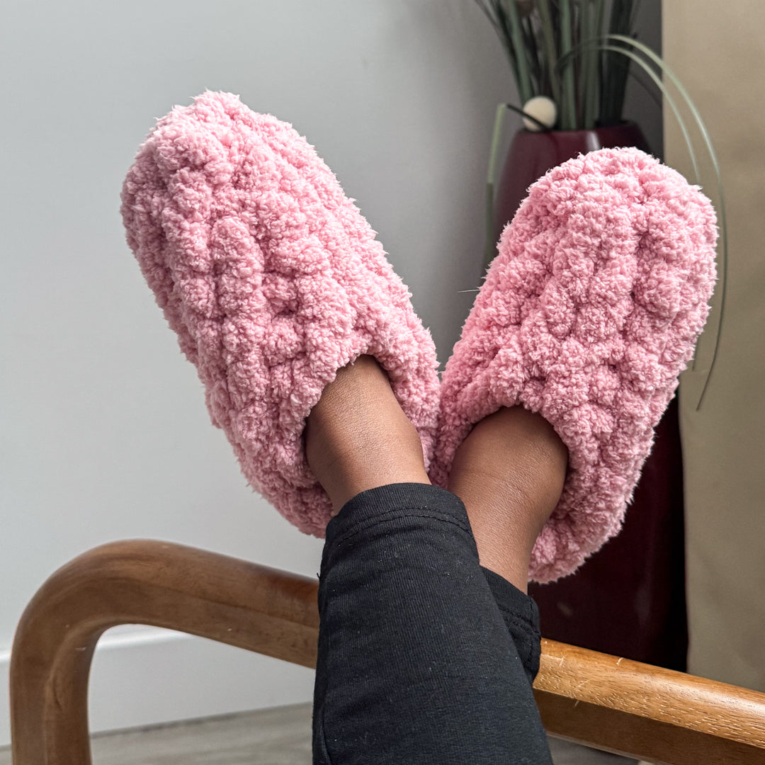 Chenille Yarn Slippers — PDF Pattern + Video Tutorial